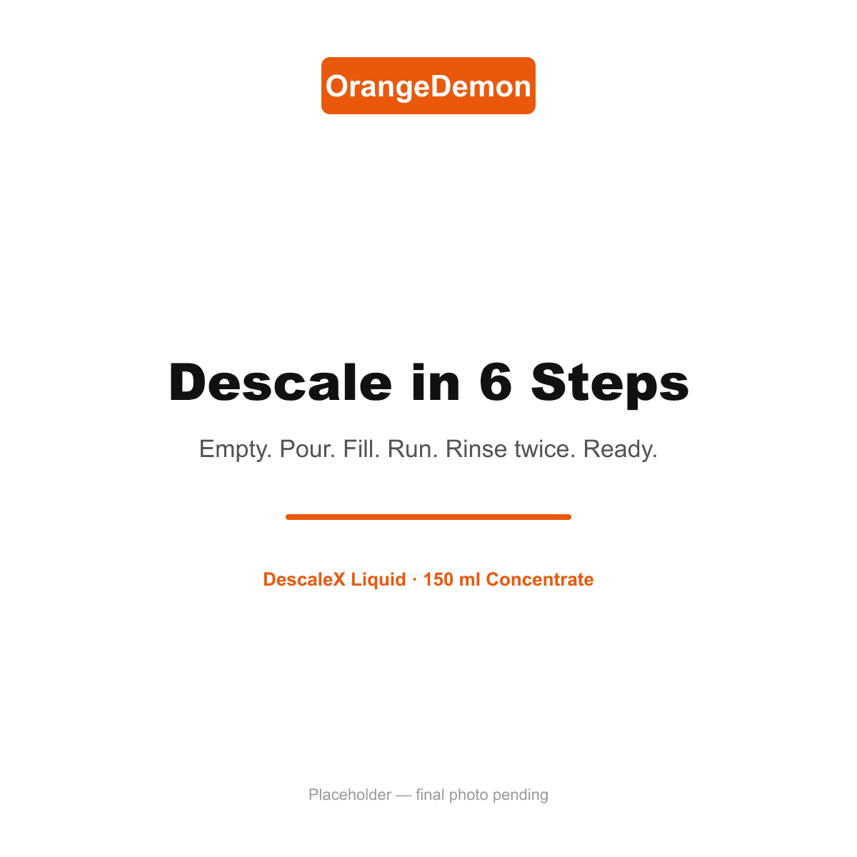 How to descale coffee machine with DescaleX Liquid in 6 simple steps