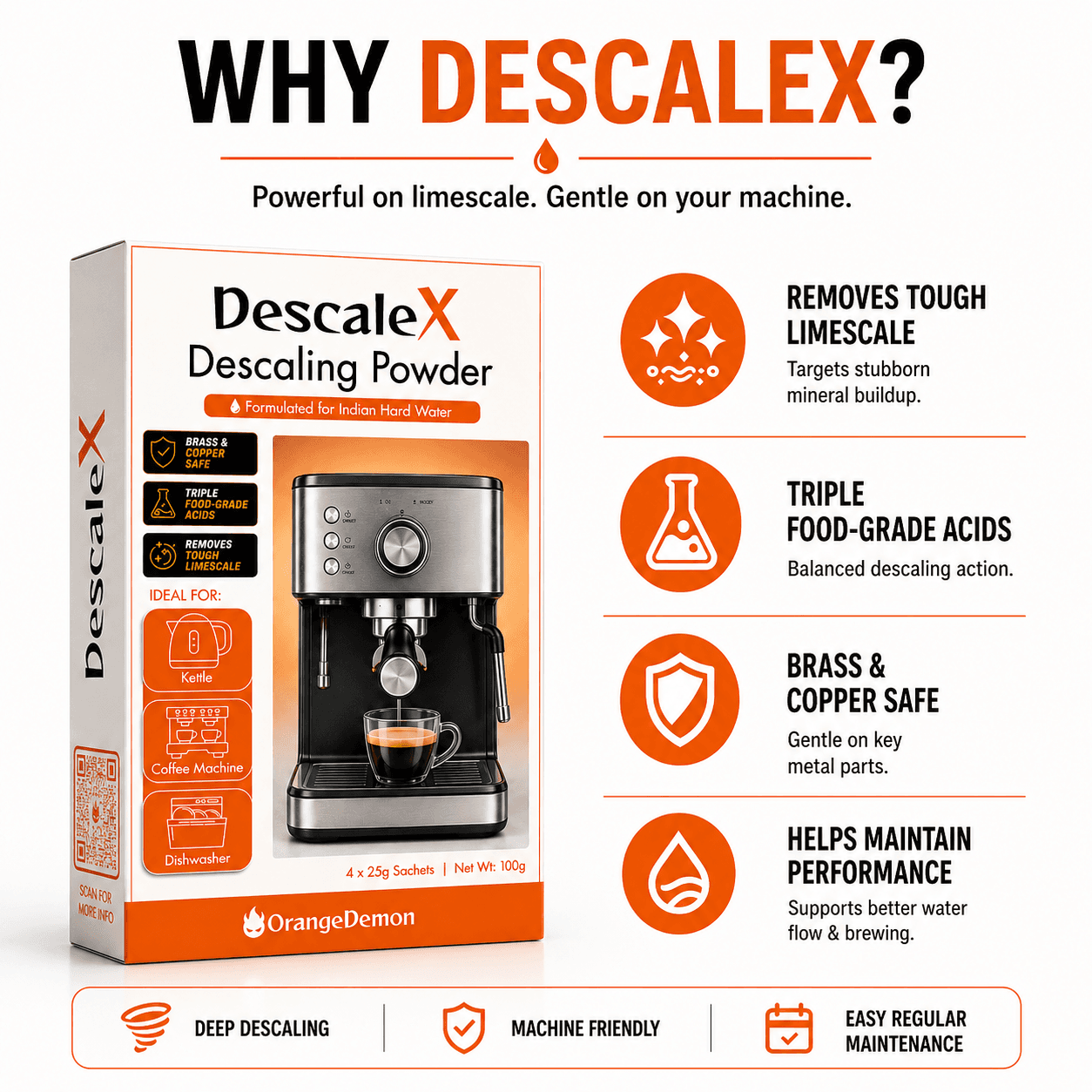DescaleX hard-water scale removal benefits