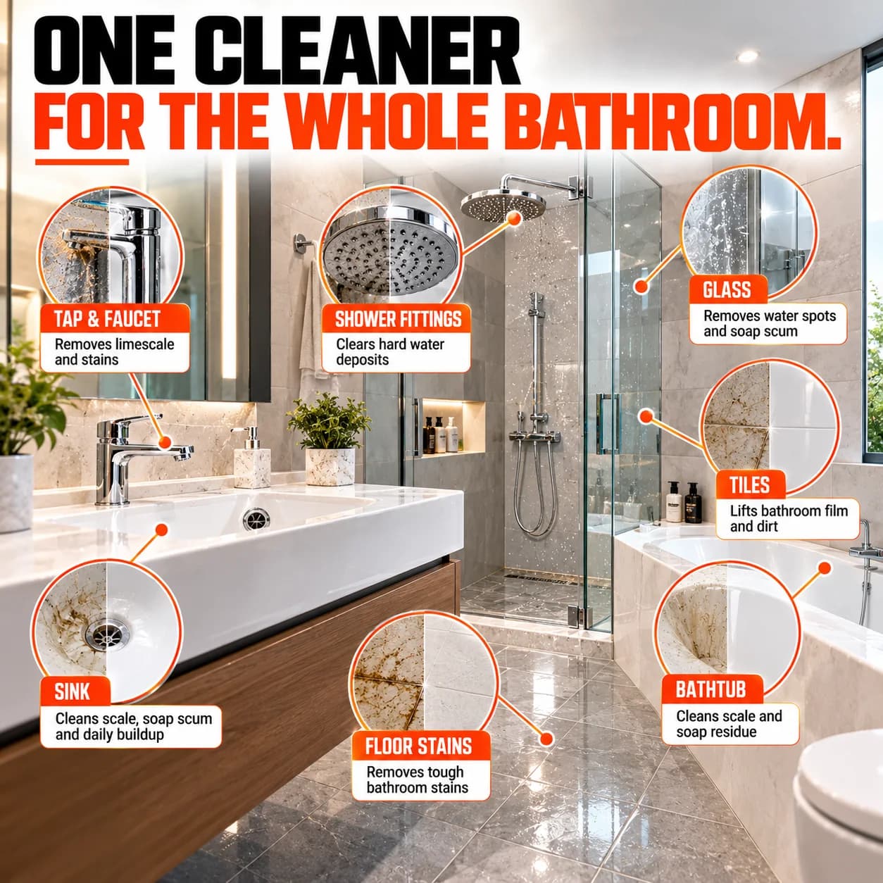 TapStrike Intense for taps, sinks, shower fittings, glass, tiles and bathtubs