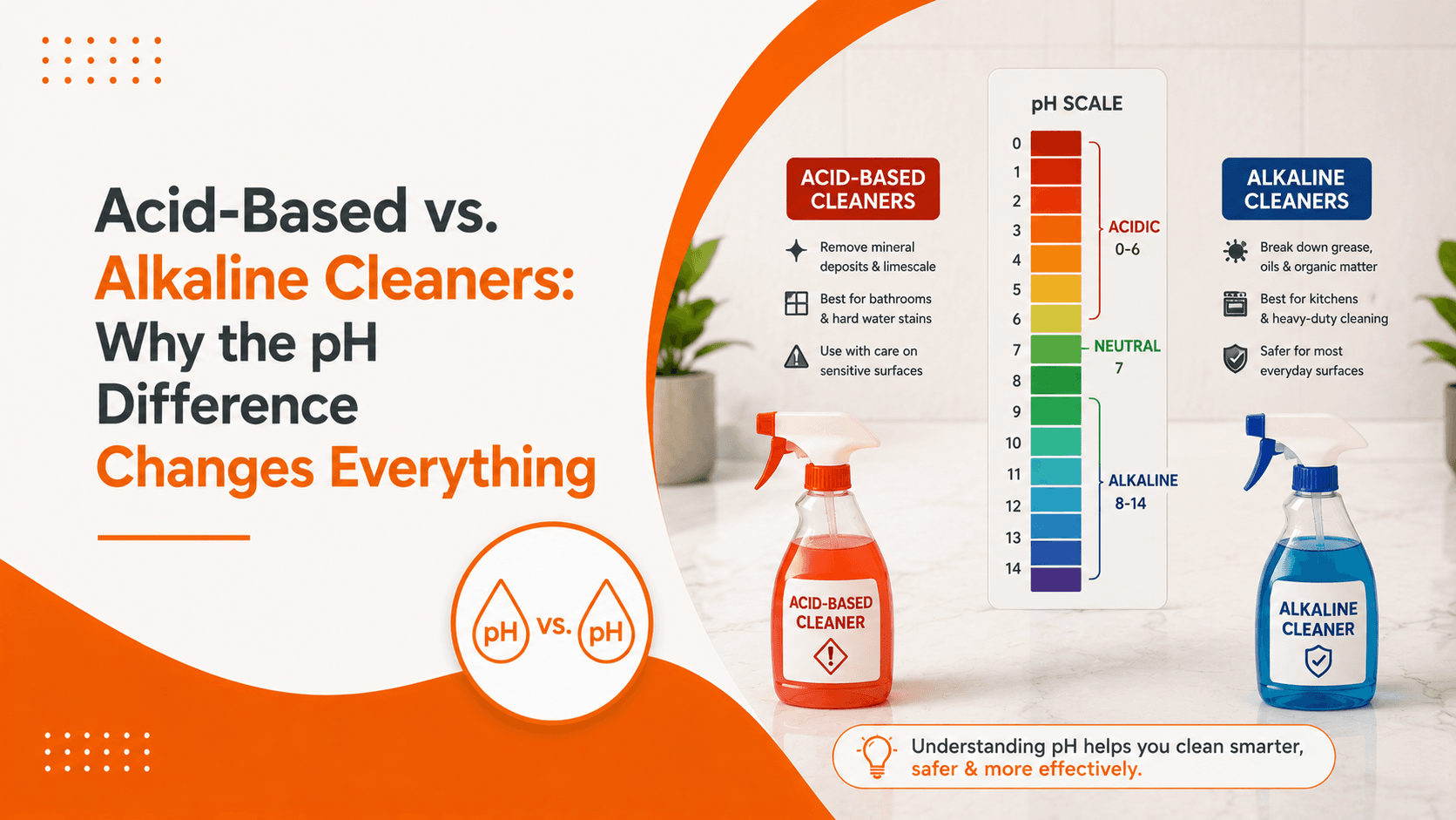 Acid-Based vs. Alkaline Cleaners: Why the pH Difference Changes Everything